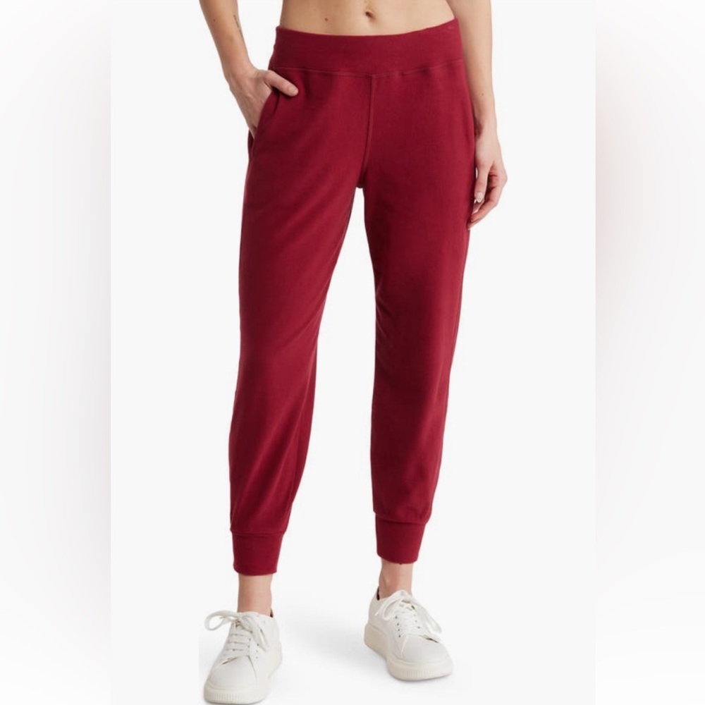 Sweaty Betty Gary Luxe Fleece Women's Burgundy Jogger Pants